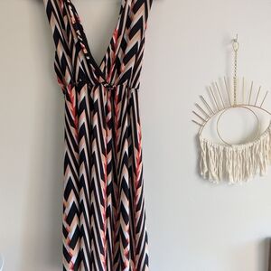 Elegant Flowy Chevron Summer Dress